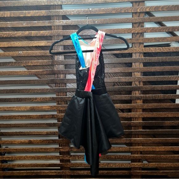 Revolution Dance costume- Think Twice-(black-pink-blue)- size MC - Picture 5 of 6